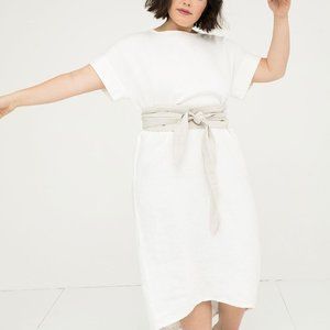 Elizabeth Suzann - Asawa Tie Belt in Linen Gauze | Flax - OS